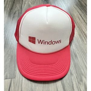 Vintage Microsoft Windows Strapback Dad Trucker Hat Cap Foam/Cord New